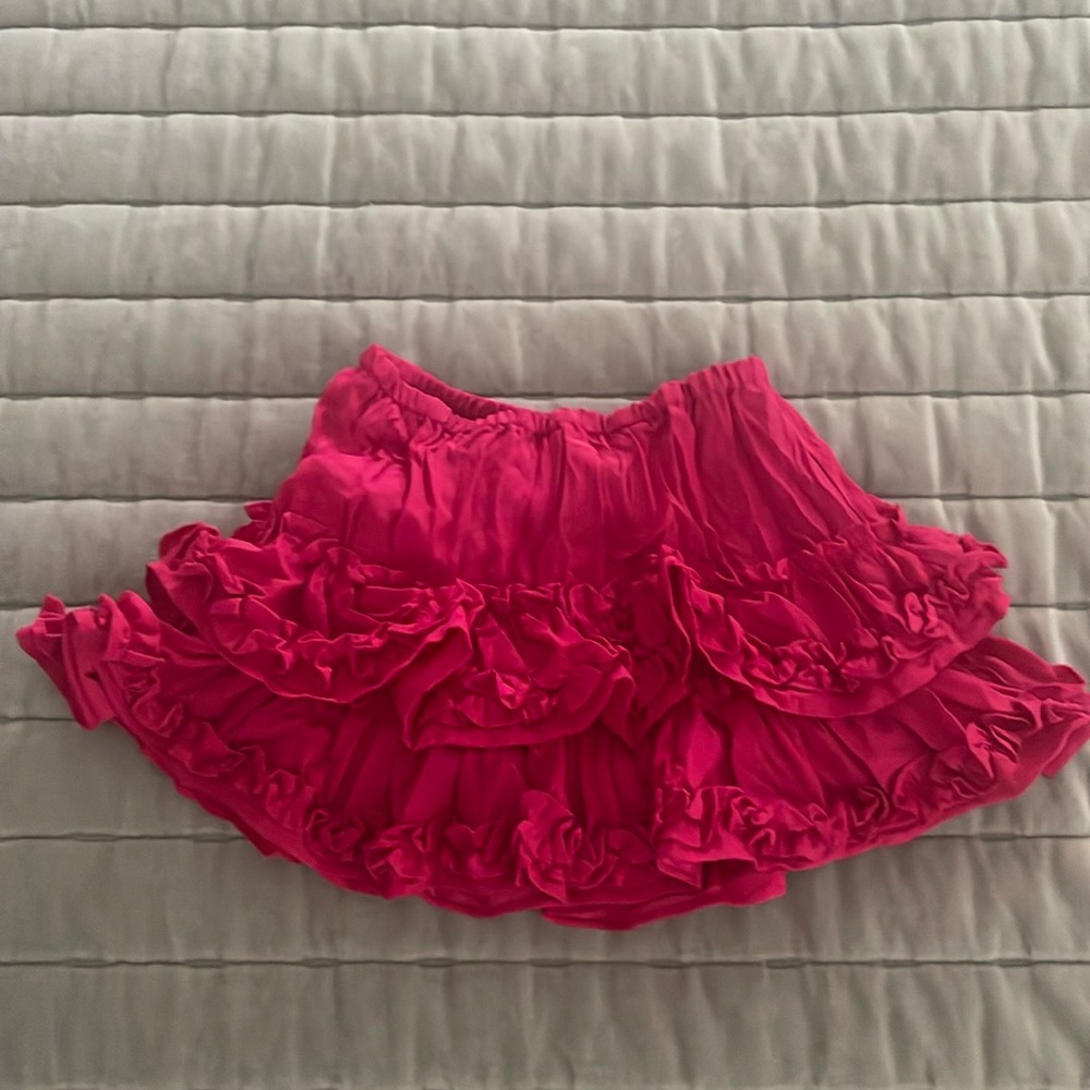 Ralph Lauren cerise pink ruffle skirt age 3 wedding party boho